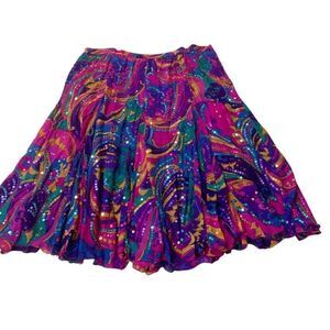 Vintage Multicolored Sequin Embellished Skirt